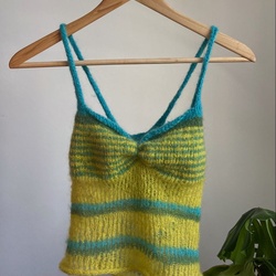 mohair striped knit top